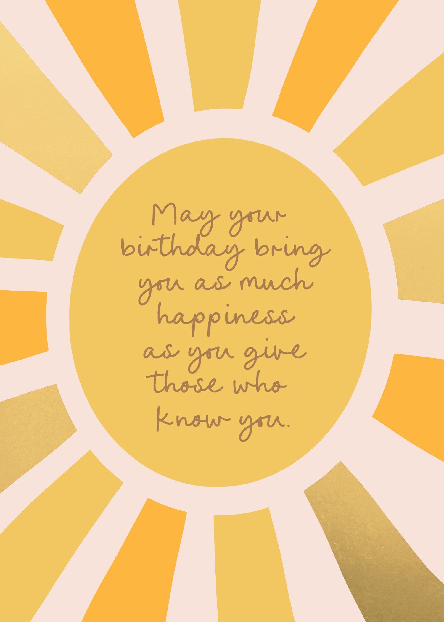 Greeting Card SUNSHINE - SUN RAYS